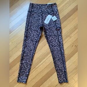 NWT BSP BROWN LEOPARD PRINT FULL LENGTH LEGGING WORKOUT PANTS SIZE M